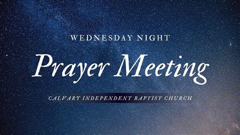 This will continue through the month of November. . Wednesday night prayer meeting devotions